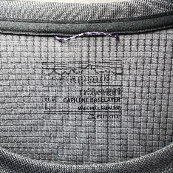 Patagonia Men's Midweight Capilene Baselayer Shirt Gray Polartec Outdoor Large - Picture 3 of 15